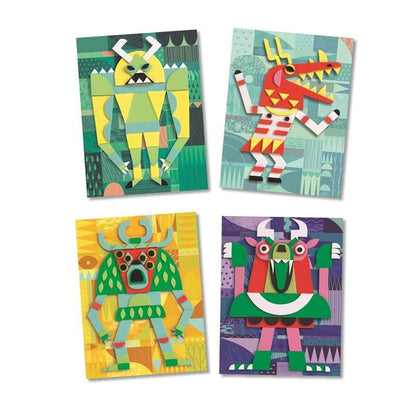 Gioco Djeco COLLAJE 3D DJ09406 Mosaici in rilievo Mostri