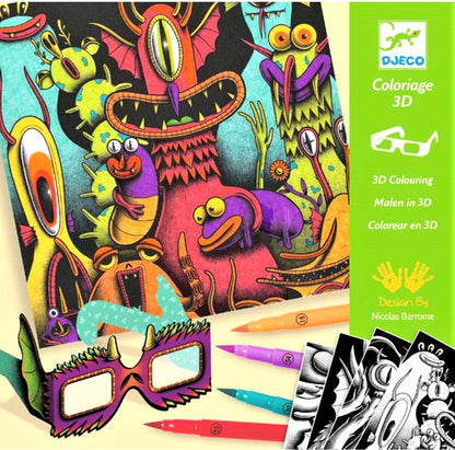 Gioco Djeco FEUTRES PINCEAUX DJ08651 Funny freaks