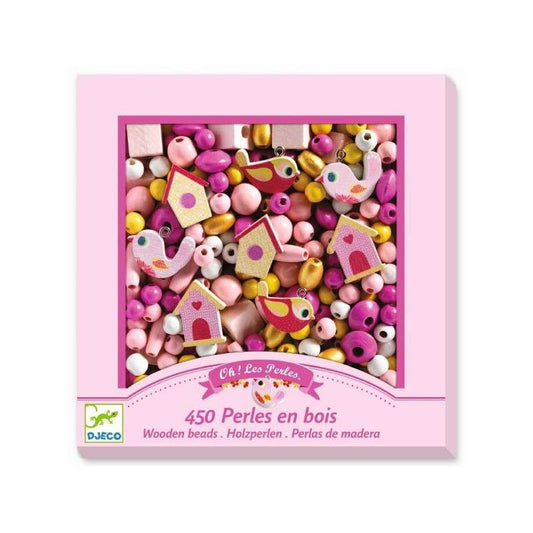 Gioco Djeco FOISON DE PERLES DJ09809 Perles en bois, Oiseaux