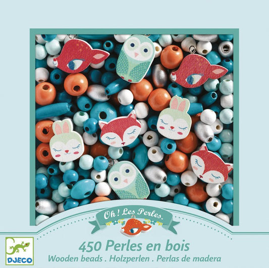 Gioco Djeco PERLE DI LEGNO DJ09807 Animaletti