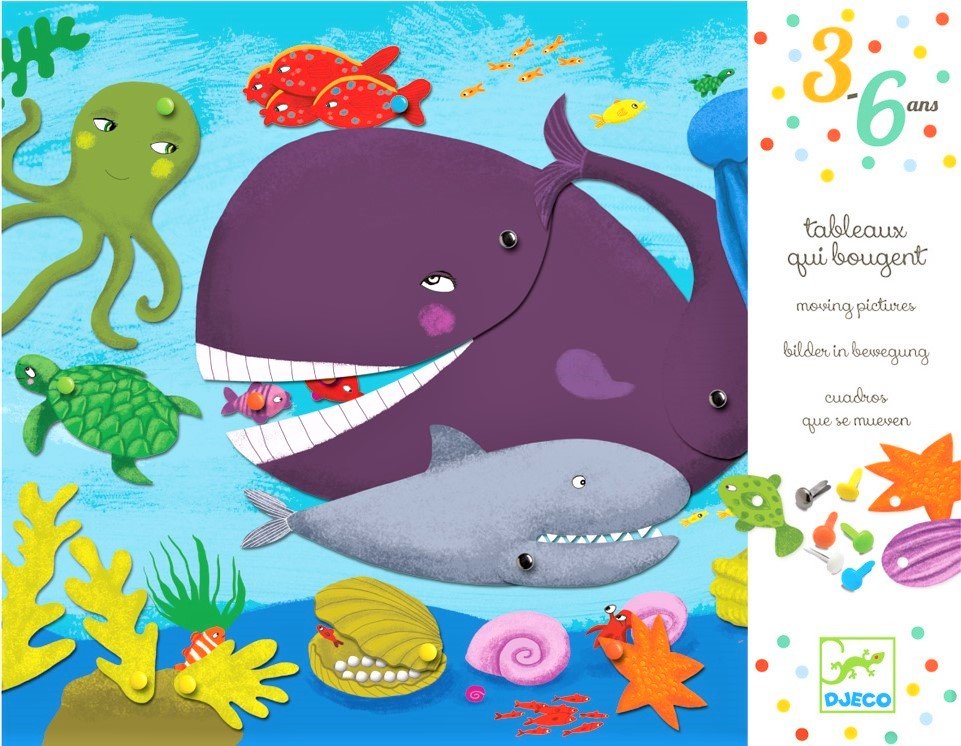 Gioco Djeco TABLEAUX QUI BOUGENT DJ08970 Coucou les animaux