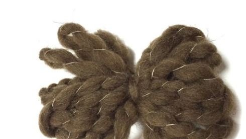 Gomitolo Lana non filata da 40gr. Marrone - 95LANA01-046