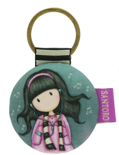 Gorjuss Round Key Ring - Little Song 332GJ07