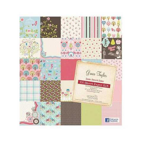 Grace Taylor Home Sweet Home 100 Sheet Paper Kit  GS2697 30x30cm (12"x12")