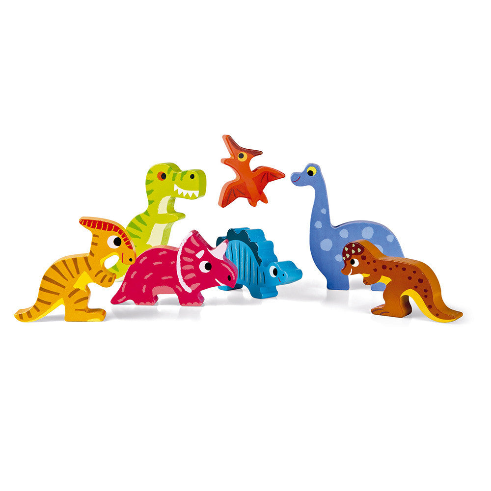 Janod Chunky Puzzle Dinosauri 7 Pezzi (Legno) 18 - 36 mesi 07054