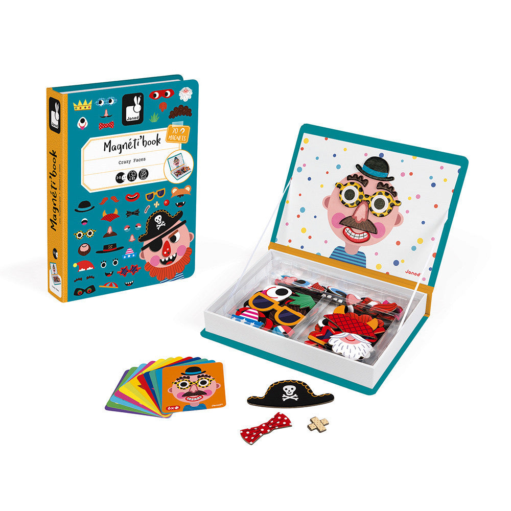 Janod Magneti'Book Crazy Faces 3 - 8 anni 02716