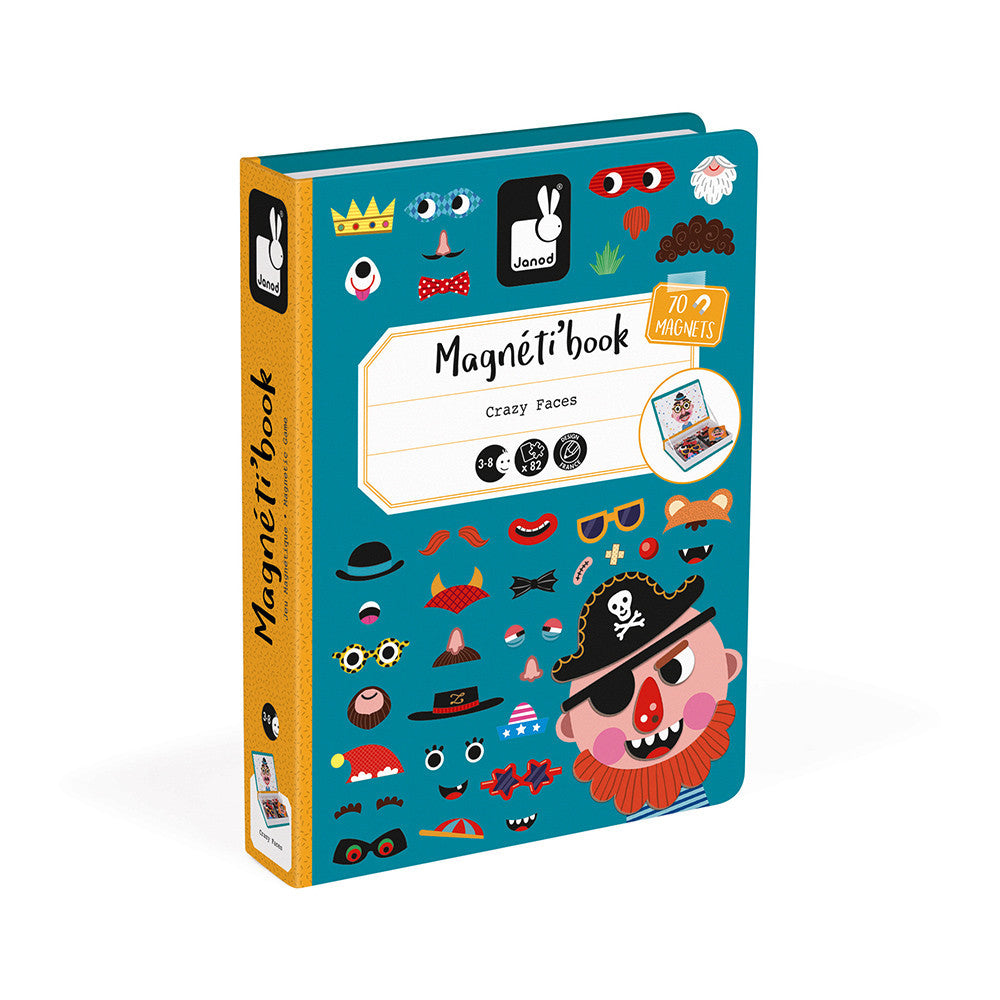 Janod Magneti'Book Crazy Faces 3 - 8 anni 02716