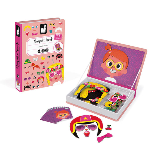 Janod Magneti'Book Crazy Faces 3 - 8 anni 02717