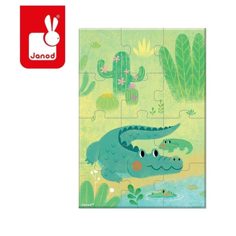 Janod Mini Puzzle Animali da collezione COCCODRILLO 02682 +3 anni