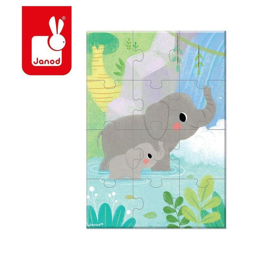 Janod Mini Puzzle Animali da collezione ELEFANTE 02682 +3 anni