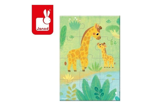 Janod Mini Puzzle Animali da collezione GIRAFFA 02682 +3 anni