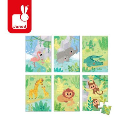 Janod Mini Puzzle Animali da collezione GIRAFFA 02682 +3 anni