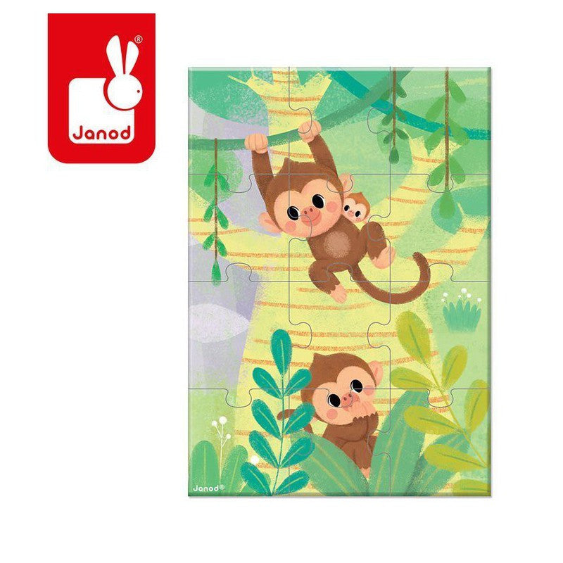 Janod Mini Puzzle Animali da collezione SCIMMIA 02682 +3 anni