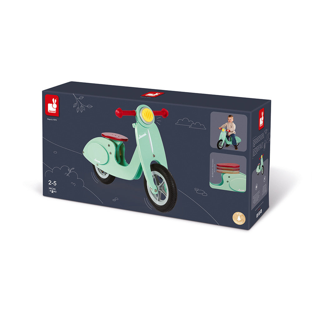 Janod Bicicletta Scooter Color Menta (LEGNO) 2-5 anni J03243