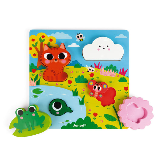 Janod Puzzle NASCONDINO NATURA (Legno) 18 - 36 mesi 07105