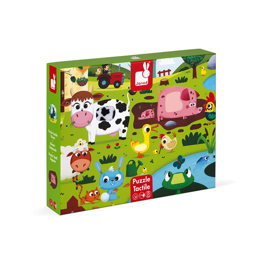 Janod Puzzle Tattile 20 pz. Gli animali della Fattoria 2-4 anni 02772