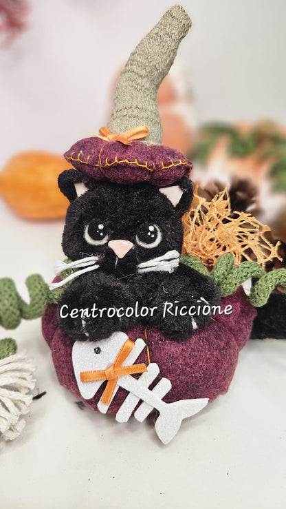 Kit  Gatto e streghetta halloween