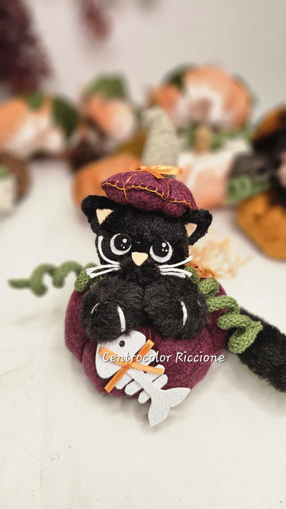 Kit  Gatto e streghetta halloween