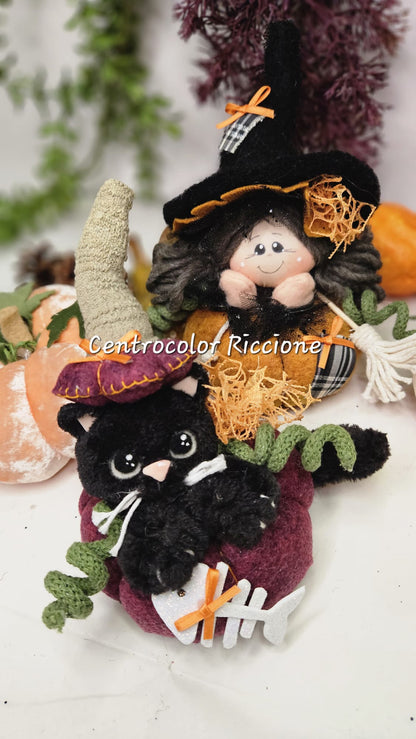 Kit Gatto e Streghetta halloween
