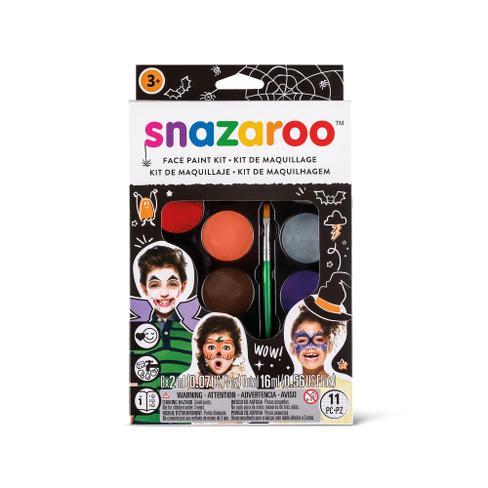 Kit per pitturare viso snazaroo 8 colori da 2ml e pennellino