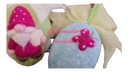 Kit uova con gnomo infeltrito