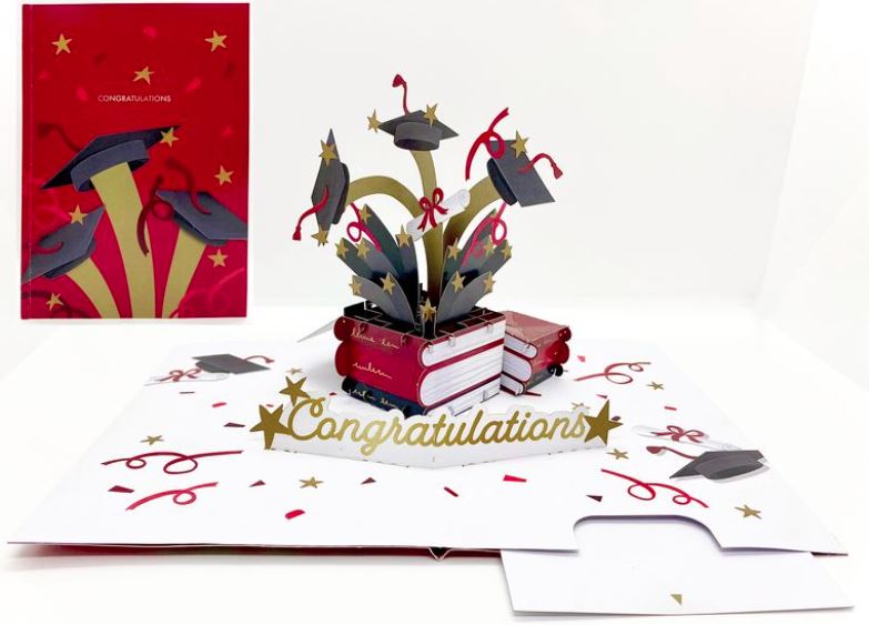 Biglietto KIRIGAMI  Pop Up di Origamo® Laurea pop up