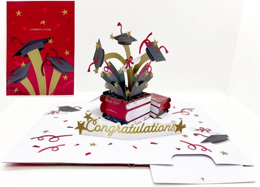 Biglietto KIRIGAMI  Pop Up di Origamo® Laurea pop up