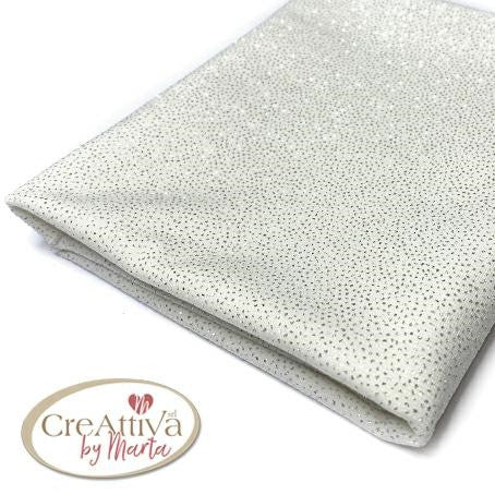 LYCRA POLVERE DI STELLE GLITTER 50X35 CIRCA LATTE