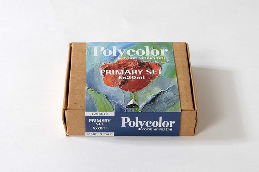 Maimeri Polycolor colori acrilic set in cartone 5 tubi 20ml colori primari