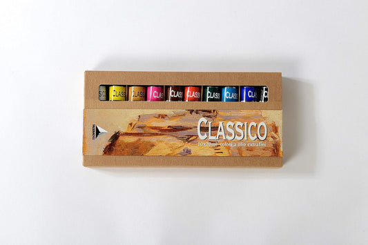 Maimeri Scatola in Cartone 10 tubi Assortiti Colori a Olio Linea Classico da 20ml