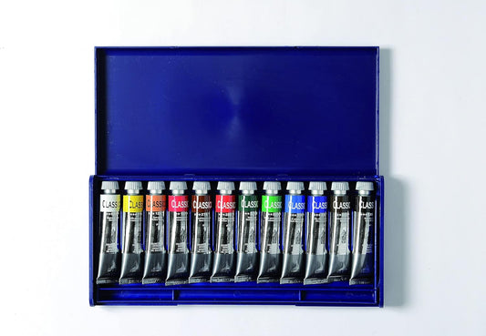 Maimeri Scatola in Plastica con 12 tubi Assortiti 20ml Colori a Olio Classico