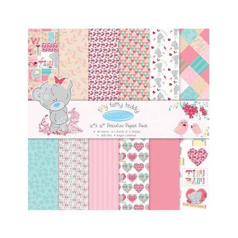 MetoYouTinyTattyTeddyGirl12x12PaperPacksTTTDP004