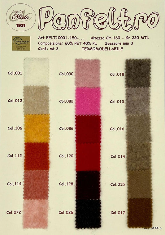 Pan feltro  COLORI  50x50 circa