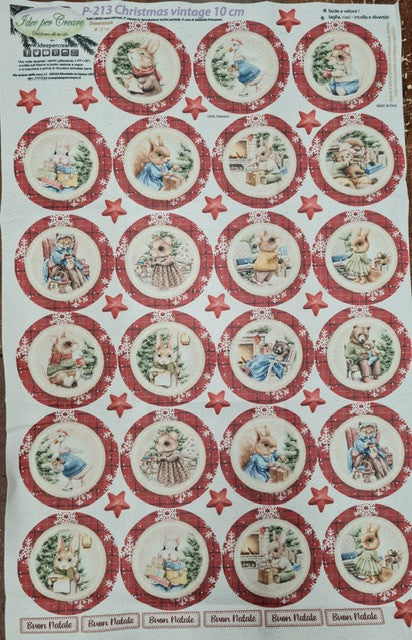 pannello 213 vintage christmas 10 cm