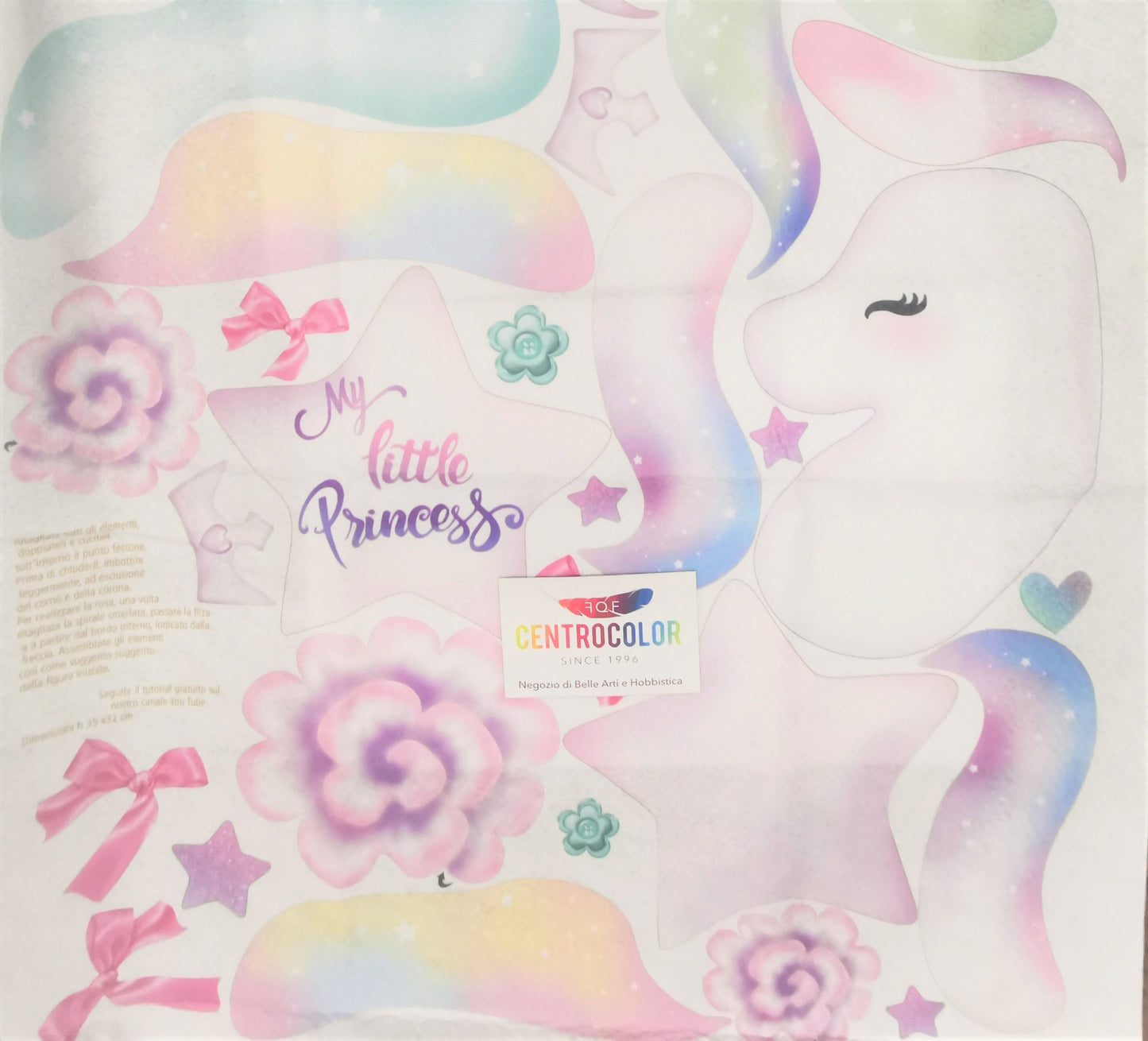 Pannello Fiocchi nascita P-011 Unicorno