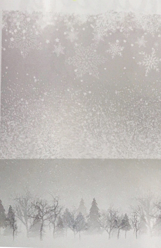 Pannolencio "Morbidoso" Fantasia boschi innevati  grigio- FCDECO05-0GR