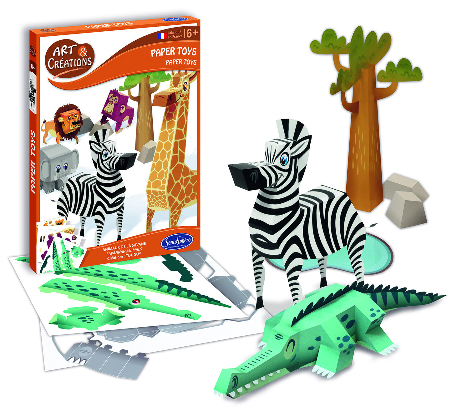 Paper Toys SentoSphère Animali della Savana 2033