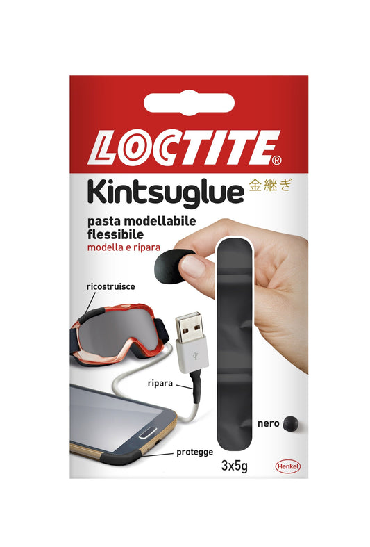 Pasta modellabile Kintsuglue Nero 3x5gr. - LOCTITE