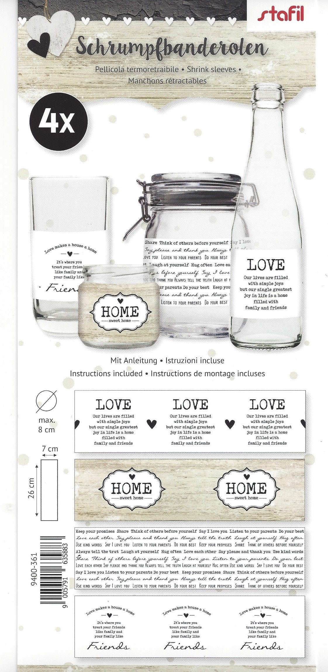 Pellicola termoretraibile 4x - Shabby style 361