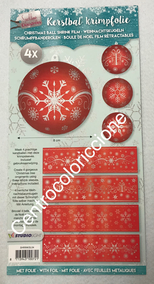 Pellicola termoretraibile rosso Natale 111