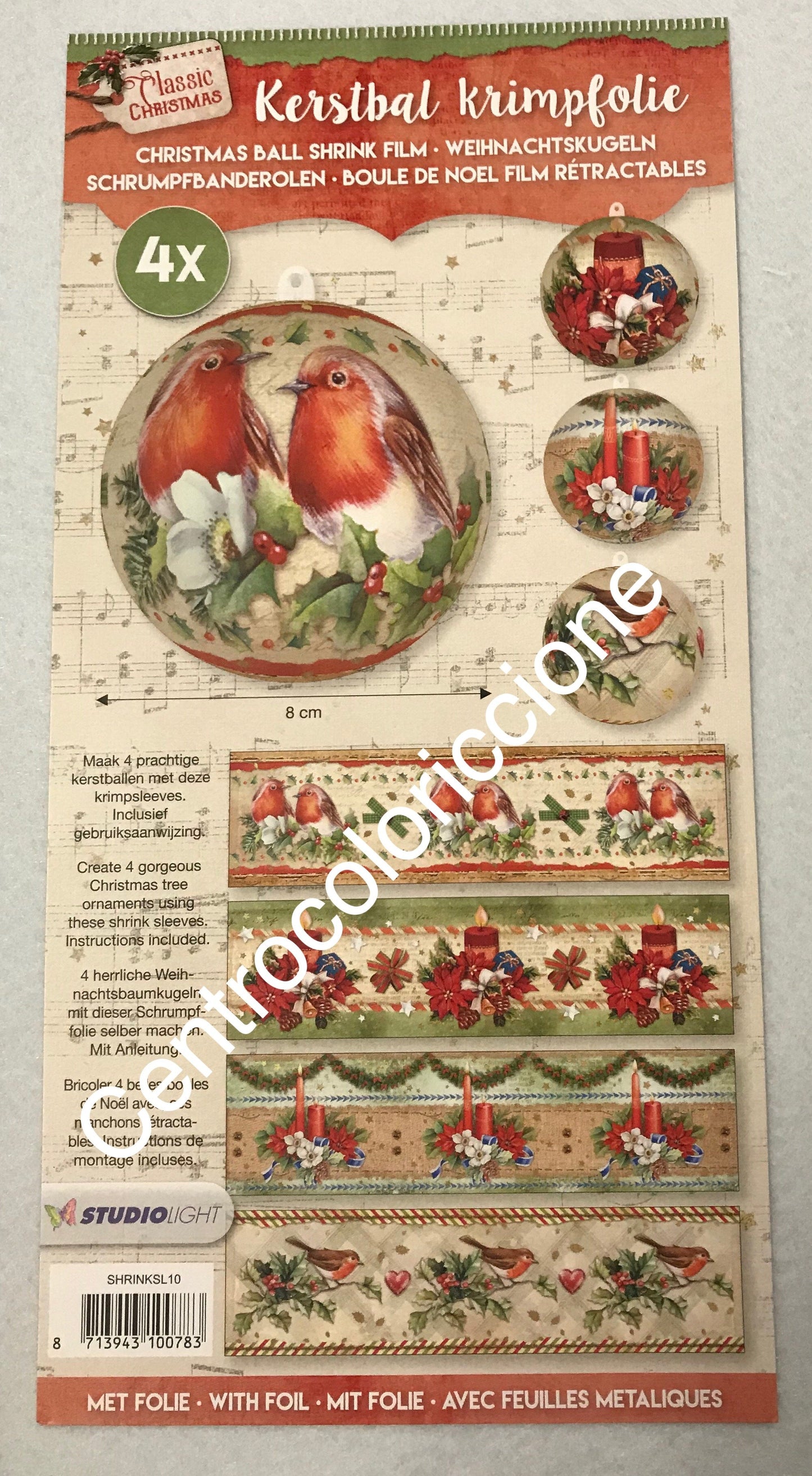 Pellicola termoretraibile classico natale 041