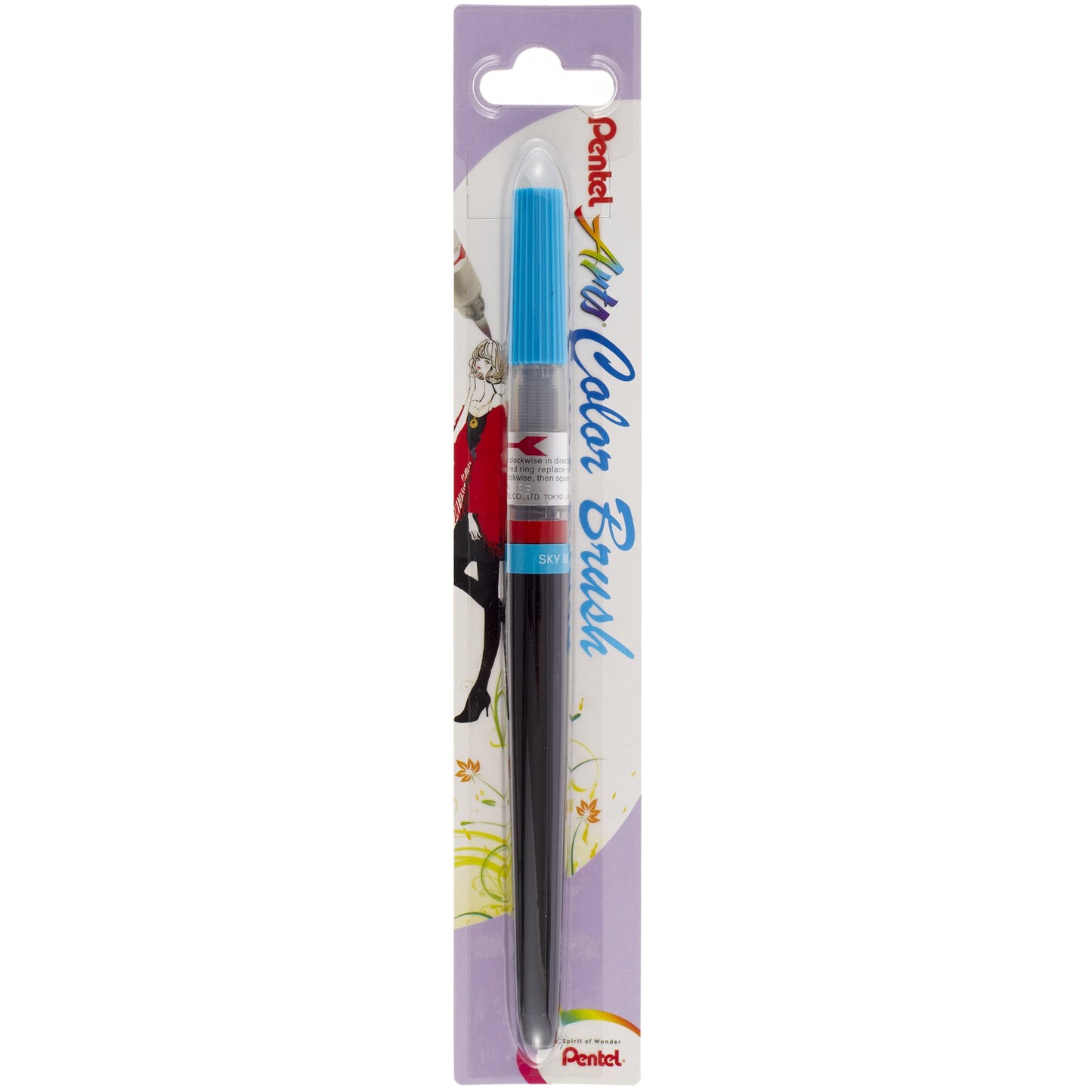 Pentel Color  Brush  Ricaricabile  con punta a pennello- Acquarello Azzurro