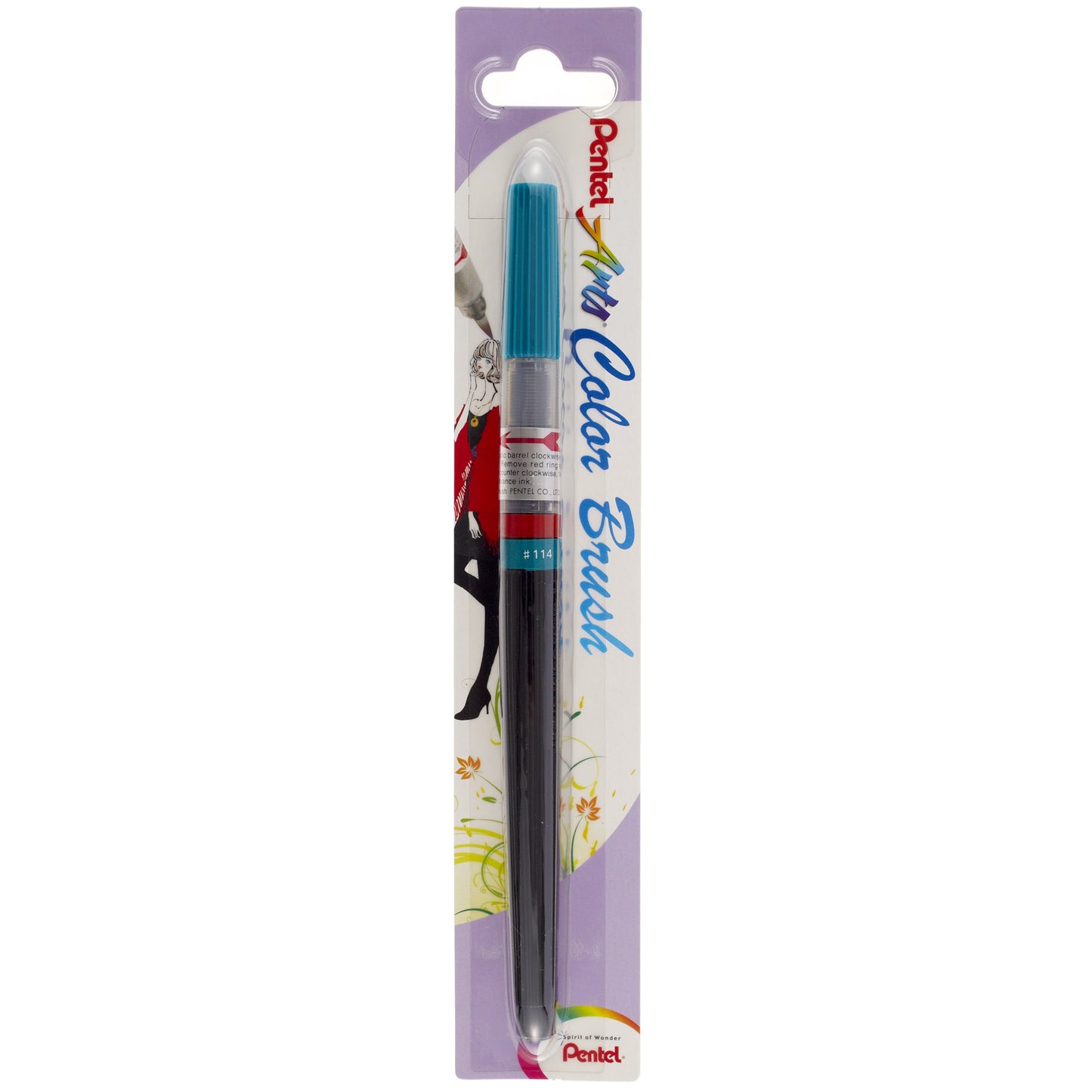 Pentel Color  Brush  Ricaricabile  con punta a pennello- Acquarello Turchese