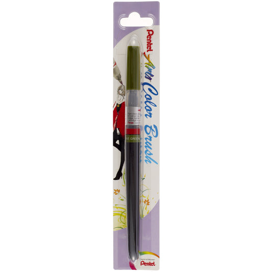 Pentel Color  Brush  Ricaricabile  con punta a pennello- Acquarello Verde Oliva