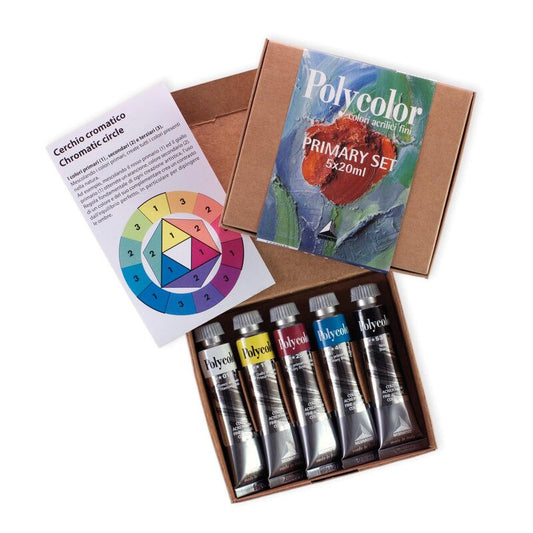 Primary Set Polycolor 5x20 ml colori acrilici Maimeri
