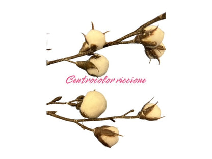 Ramo con pom pom bianchi