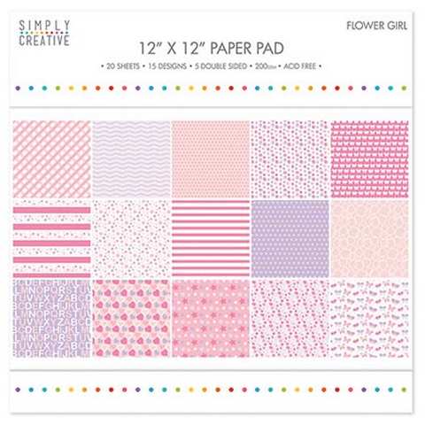 SCPAD011 Simply Creative - Flower Girl 30,5x30,5 cm