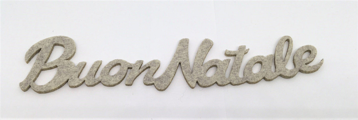 Scritte Buon Natale in feltro 21,5 x 5 cm - CRBNAT02-LAN