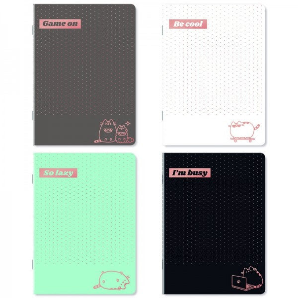 Set 2 quaderni QUADRETTI con bordi Pusheen Sparlkling Gold