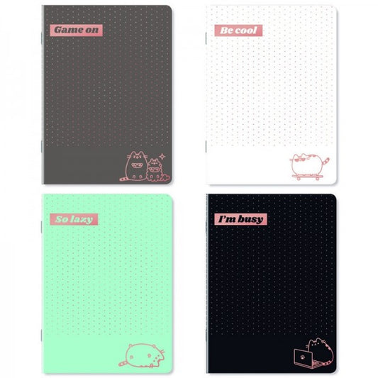 Set 2 quaderni QUADRETTI con bordi Pusheen Sparlkling Gold